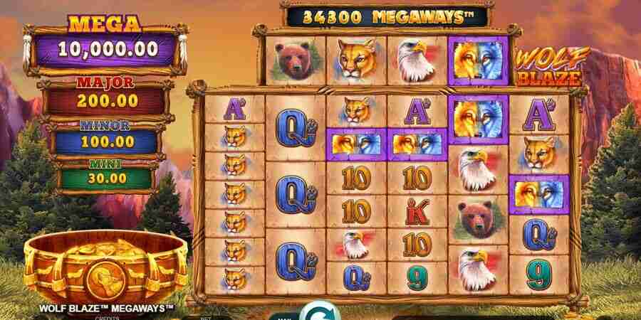 Wolf Blaze Megaways online slot game