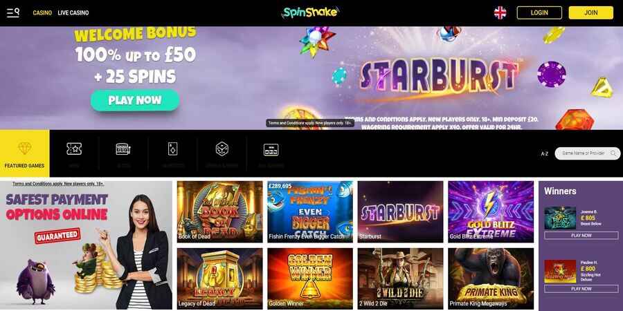Spinshake casino slots bonus