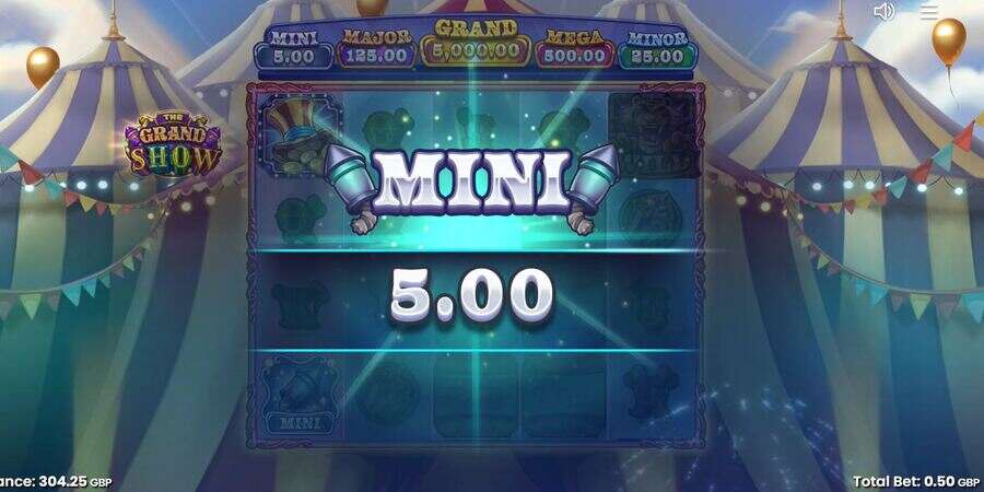 The Grand Show slot jackpot feature