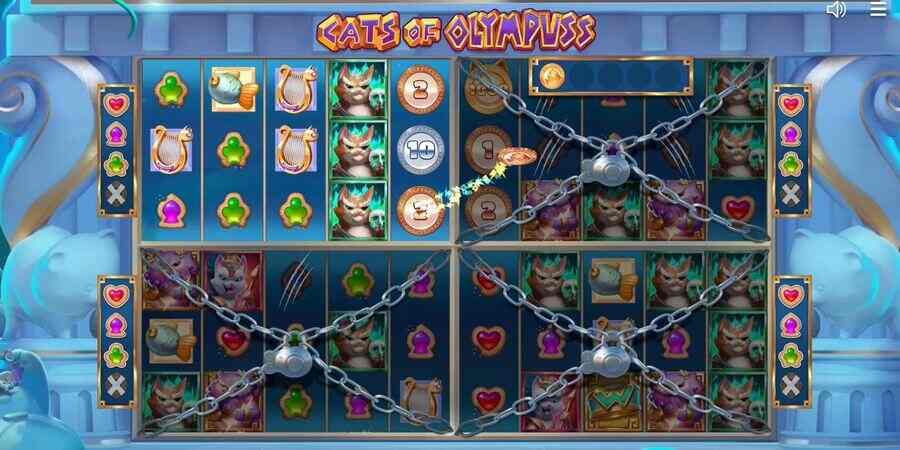 Cats of Olympuss progressive free spins