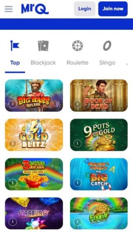 MrQ Casino Slots on Mobile