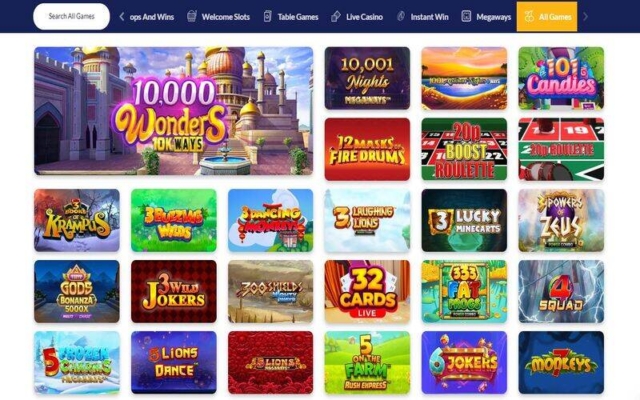 PlayUK Casino Games on Desktop