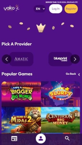 Yako Casino Popular Slots on Mobile