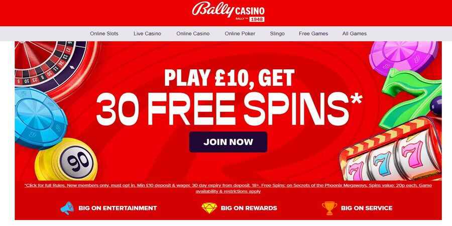 Bally Casino free spins bonus