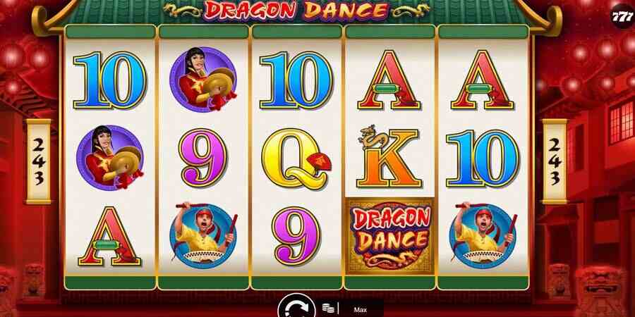 Dragon Dance slot game reels