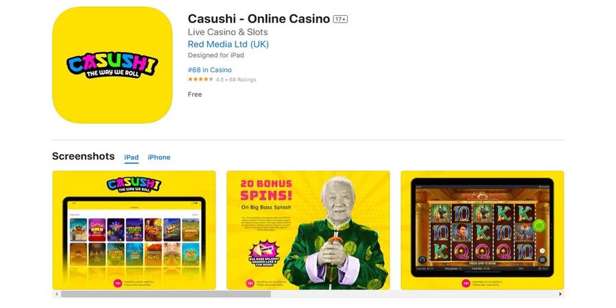 Casushi Casino app