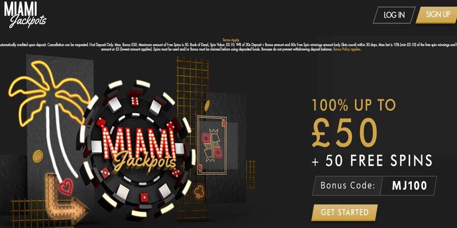 Miami Jackpots welcome bonuses