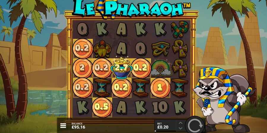 Le Pharaoh Instant Coin wins