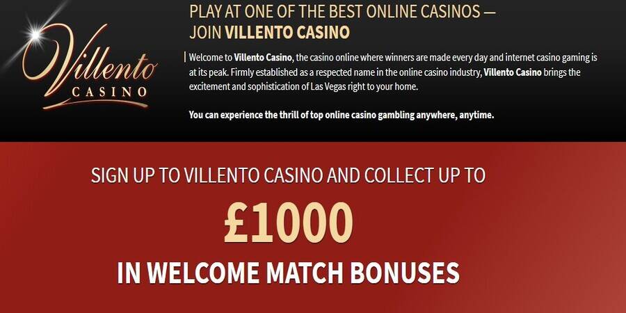 Villento Casino welcome bonuses